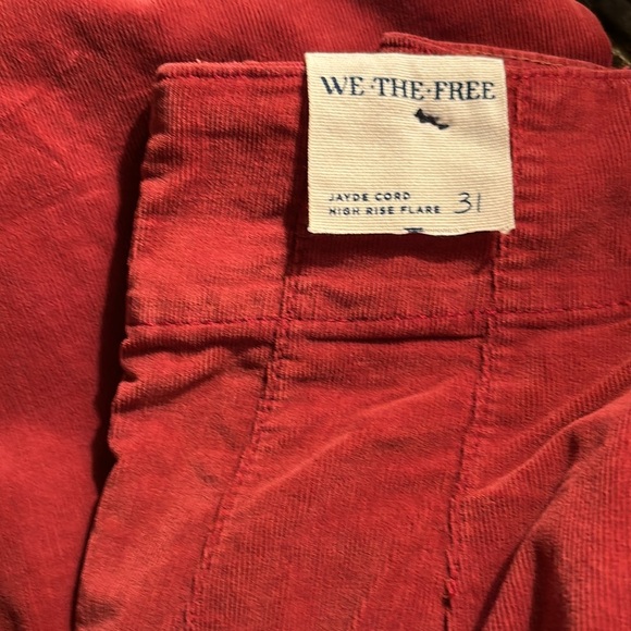 Free People Jayde Cord High Rise Flare in Baked - Picture 9 of 9